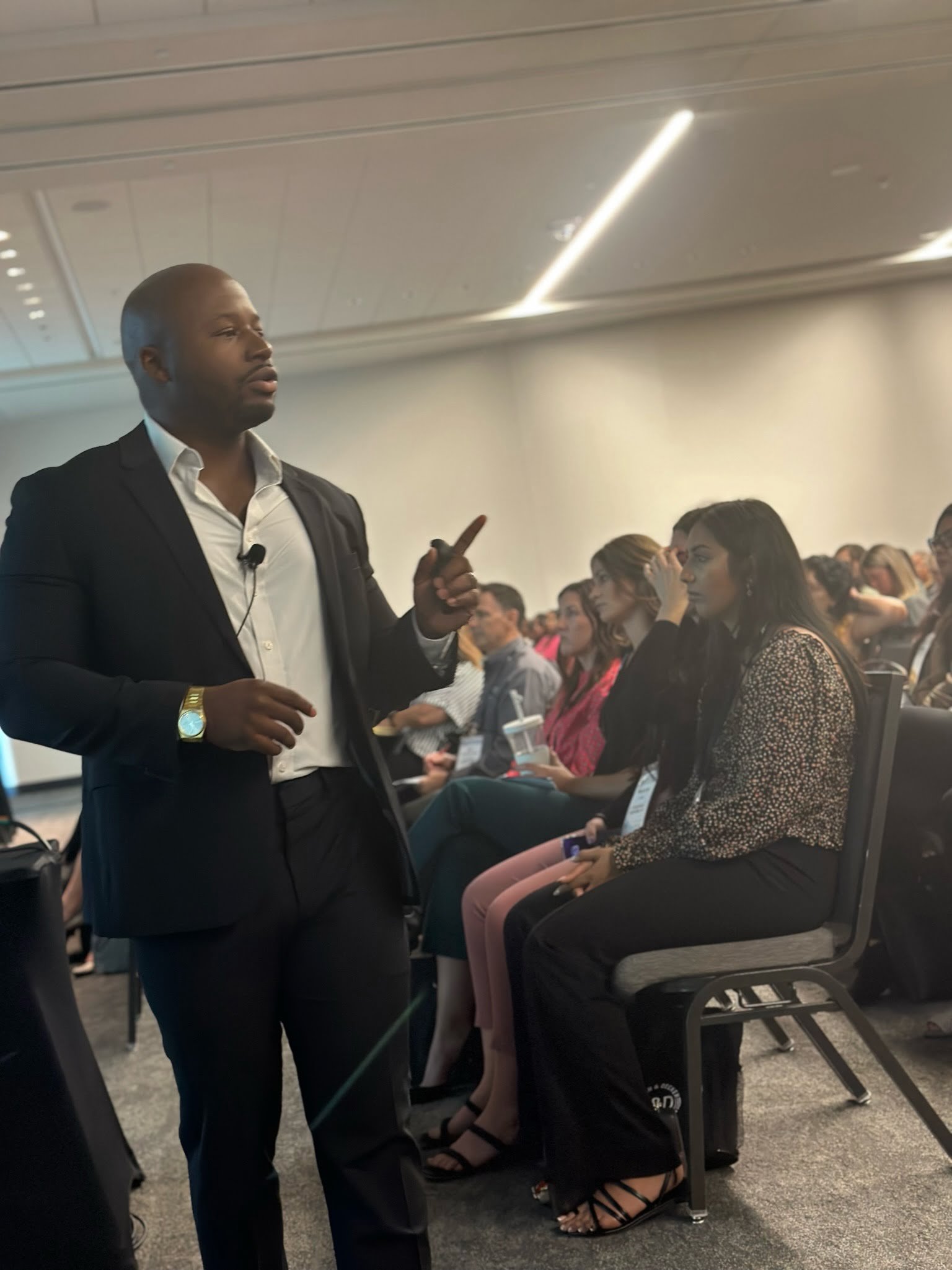 Jevon Wooden keynote WiC Jevon Wooden - keynote speaking at the Women in Construction conference
